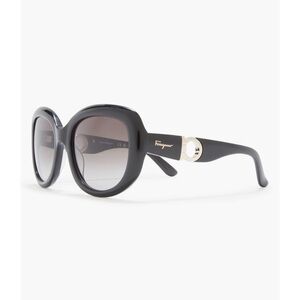 Salvatore Ferragamo Black and Gold Sunglasses